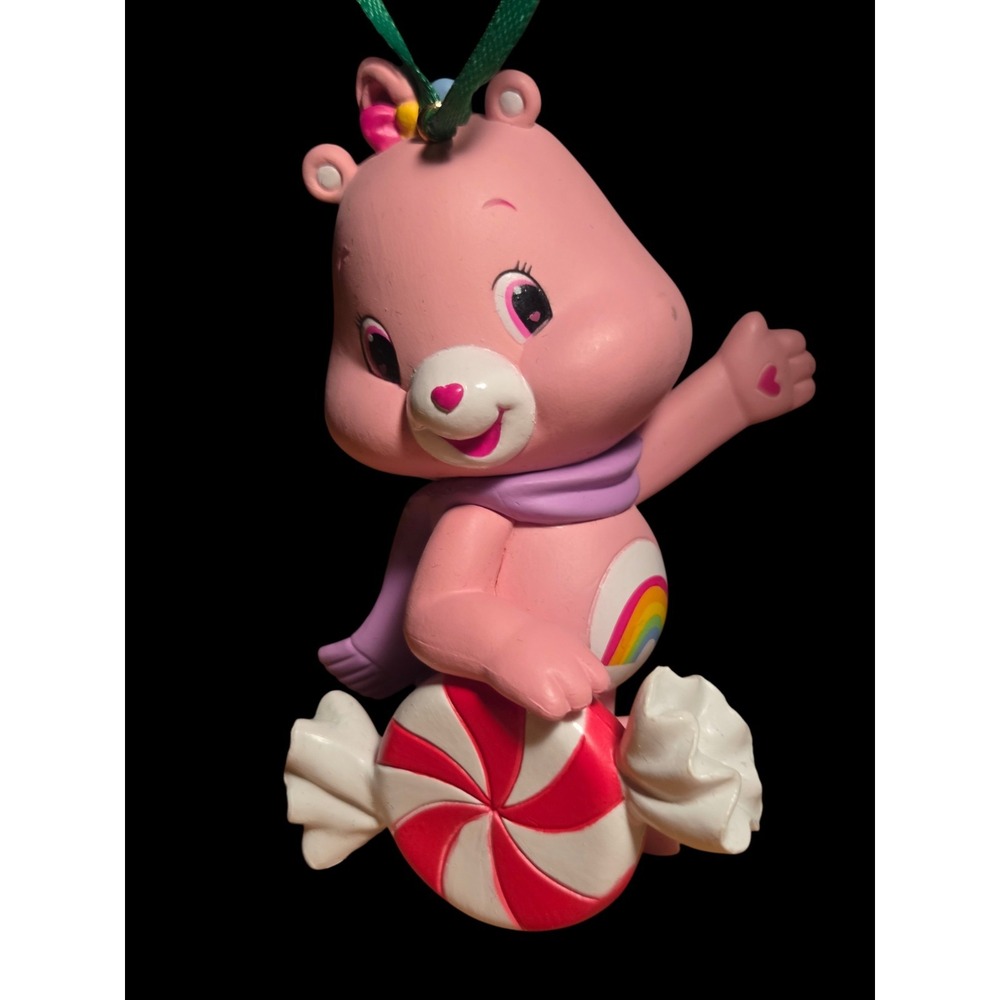 TCFC 1990‎ Care Bears Cheer Bear Ornament Rainbow 4" Pink Christmas (No Box)